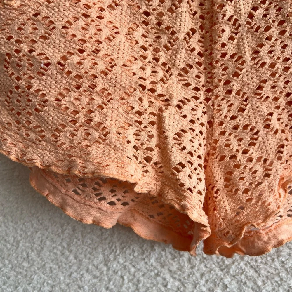 Free People Beach Women’s Crochet Love Peach Shorts‎ Size XS